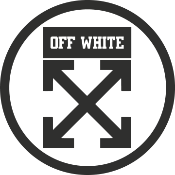 Sticker Off White Fond Transparent