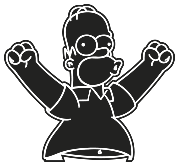 Sticker Homer Hou Hou Simpson
