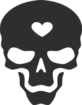 Sticker Skull Heart