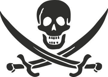 Sticker Skull Pirate