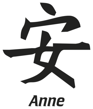 Sticker Prenom Chinois Anne
