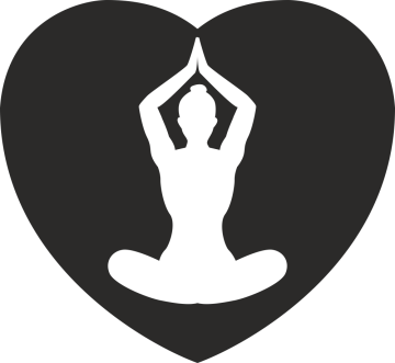 Sticker Logo Yoga Coeur