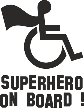 Sticker Handicapé Superhero