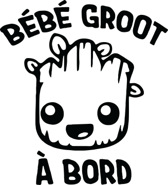 Sticker Be?be? Groot A? Bord