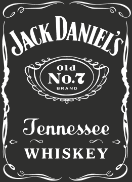Sticker Jack Daniel's Jennessee Fond Transparent