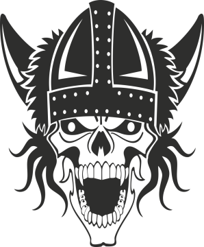 Sticker Skull Viking