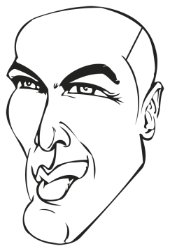 Sticker Zidane Caricature