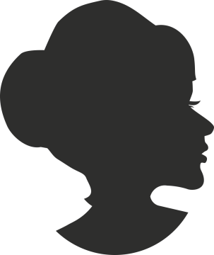 Sticker Femme Visage Silhouette