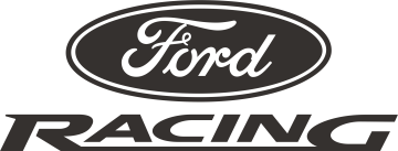 Autocollant Ford Racing monochrome