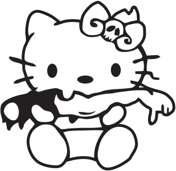 Sticker Jdm Hello Kitty Zombie