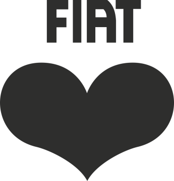 Sticker Fiat Coeur