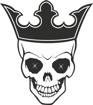 Sticker Skull Crown