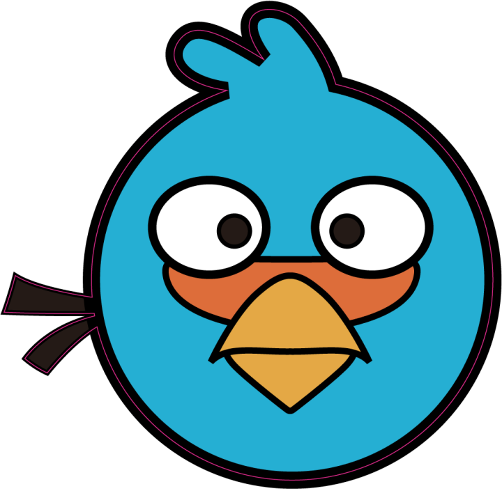 Autocollant Oiseau Bleu 1 Angry Birds