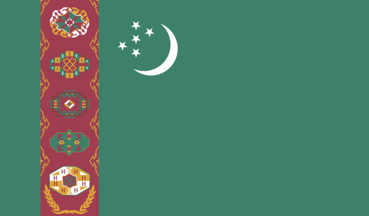 Autocollant Drapeau Turkménistan