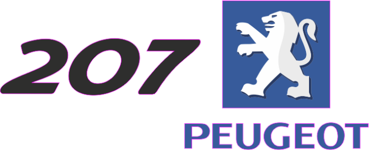 Autocollant Peugeot Logo 207 Gauche