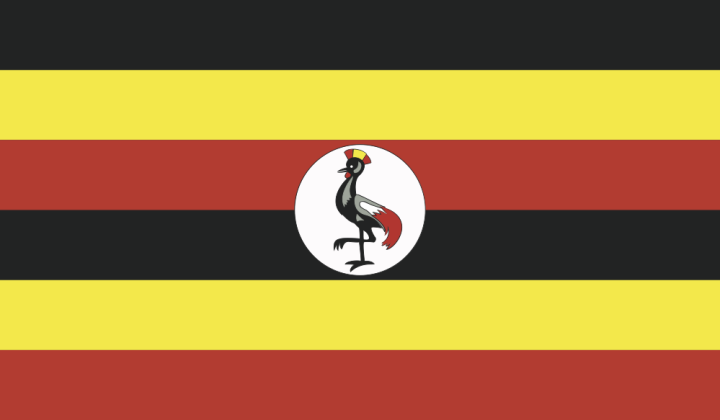 Autocollant Drapeau Ouganda