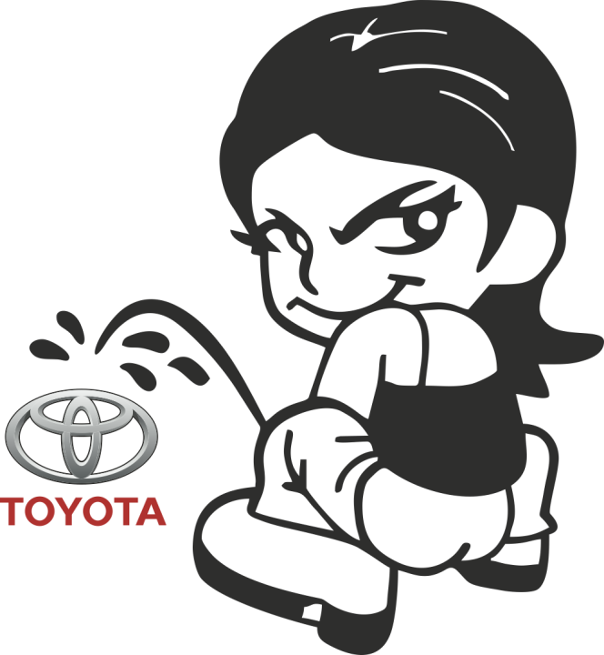 Autocollant Piss Girl Toyota