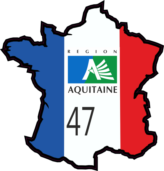 Autocollant Lot Et Garonne  ( Aquitaine )