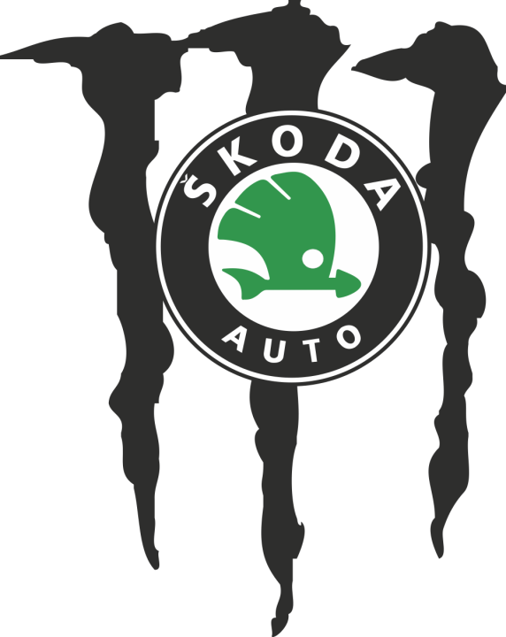Autocollant Skoda Monster