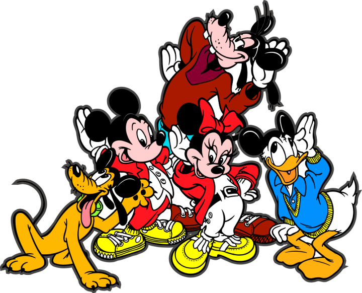Autocollant Donald Et Mickey