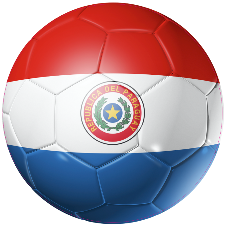 Autocollant Ballon Foot Paraguay