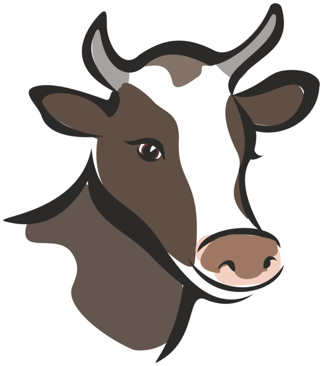 Autocollant Logo Animaux Ferme Vache
