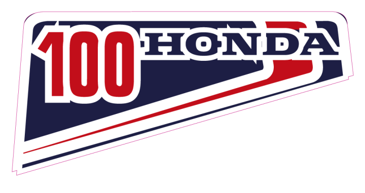 Autocollant Honda 100 Droite