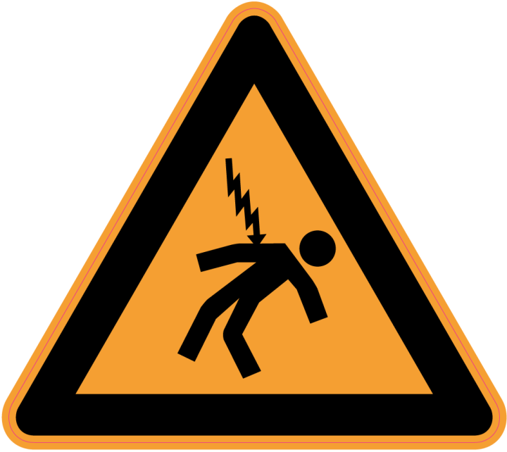Autocollant Panneau Danger Risque D'électrisation