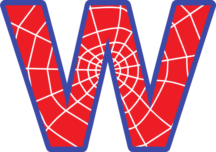 Sticker Lettrage Spider Man W