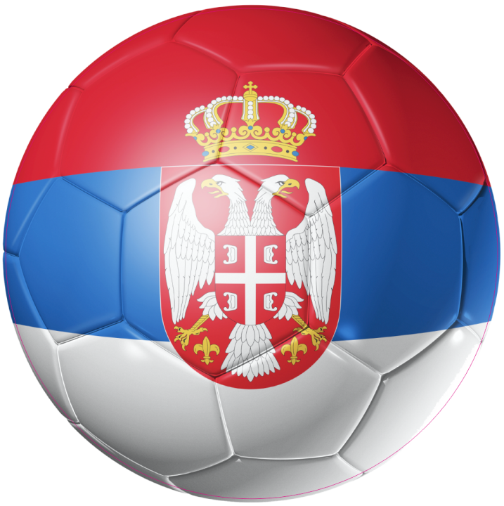 Autocollant Ballon Foot Serbie