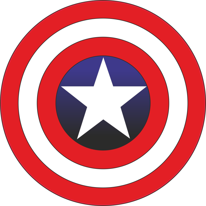 Autocollant Bouclier Captain America