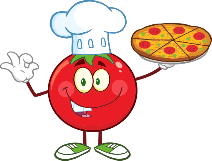Autocollant Tomate Pizza Mascotte
