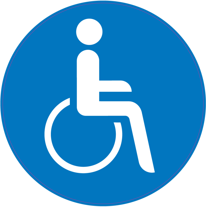 Autocollant Panneau Obligation Accès Personnes Handicapées