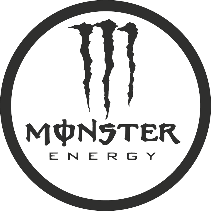 Sticker Monster Energy Fond Blanc