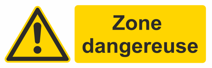 Autocollant Zone Dangereuse