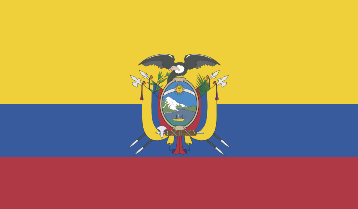 Autocollant Drapeau Equateur