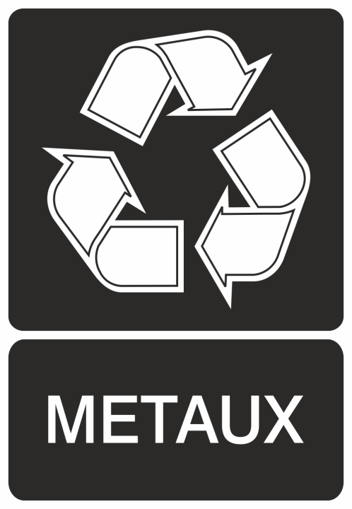 Autocollant Recyclage Metaux