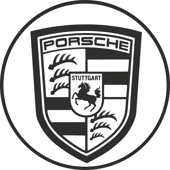 Sticker Porsche Fond Blanc