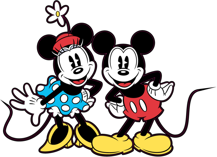 Autocollant Mickey Et Minnie Original