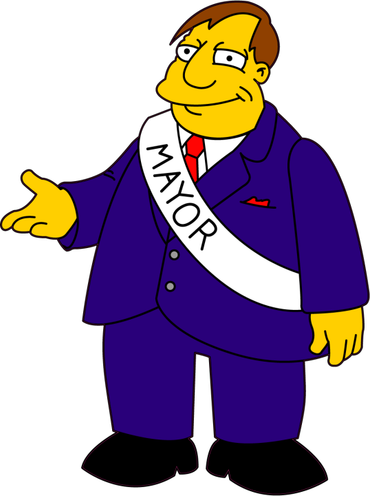 Autocollant Mayor Quimby - Simpsons