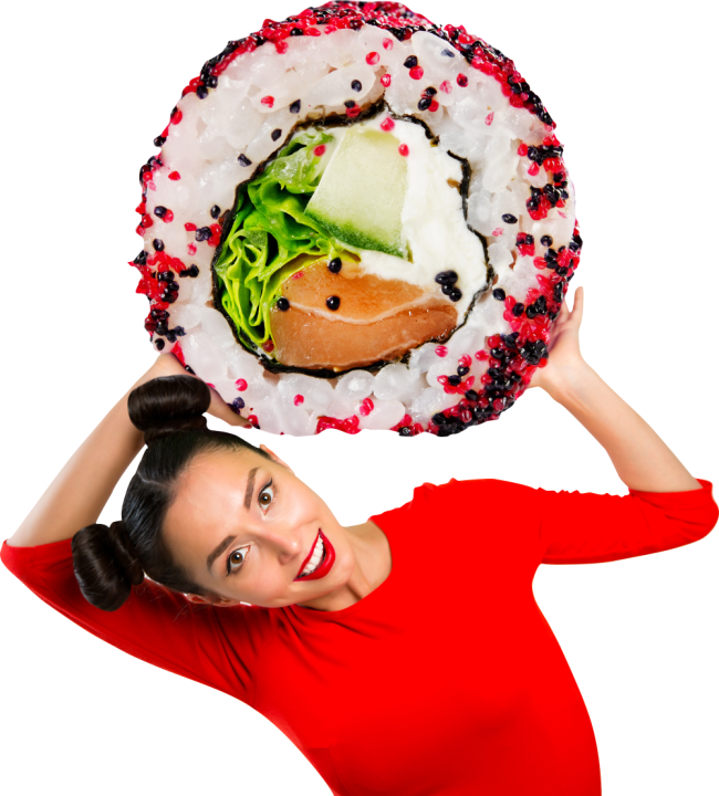Autocollant Personne Femme Sushi 1