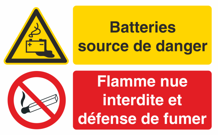 Autocollant Batteries Source De Danger