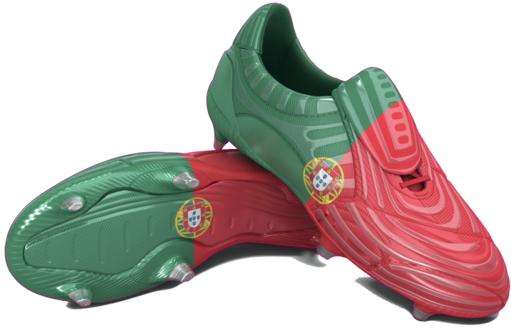 Autocollant Chaussure Foot Portugal