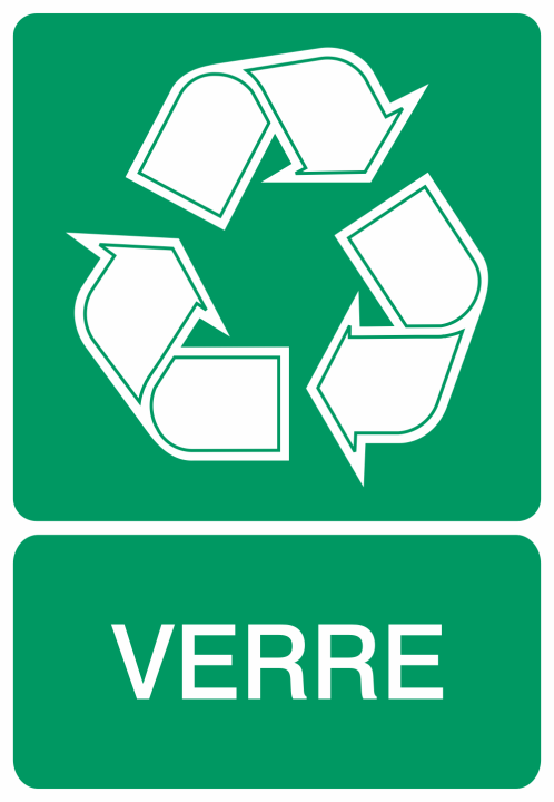 Autocollant Recyclage Verre