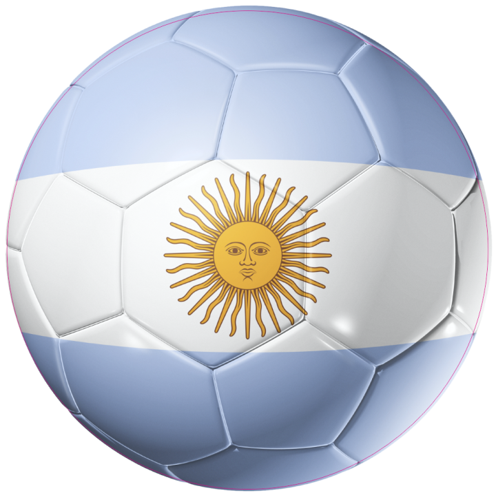 Autocollant Ballon Foot Argentine