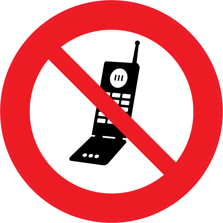 Autocollant Panneau Interdiction D'utiliser Les Téléphones Portables
