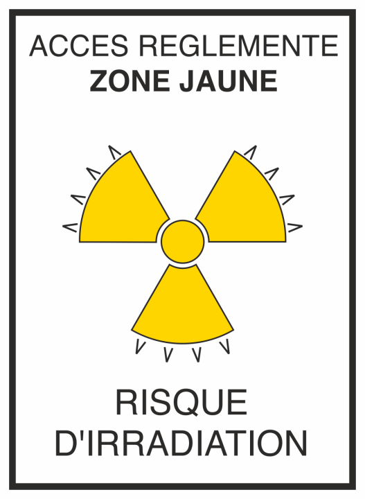Autocollant Risque D'irradiation Jaune