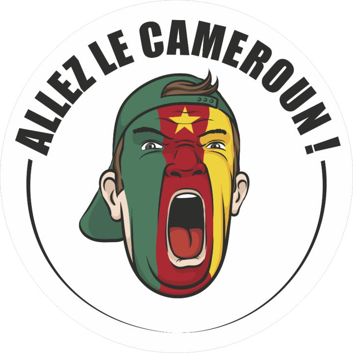 Autocollant Football Allez Le Cameroun