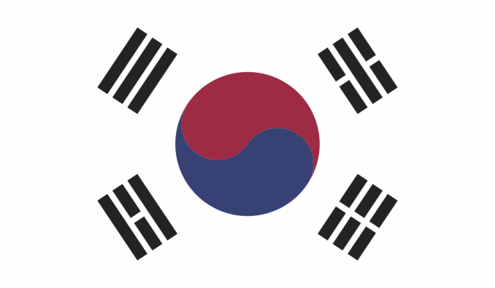 Autocollant Drapeau Corée Du Sud