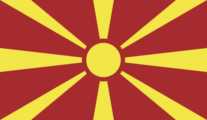 Autocollant Drapeau Macédoine